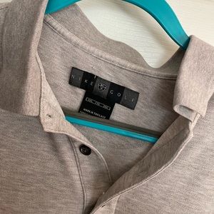 nike golf dri-fit men’s size xxl polo gray oatmeal color